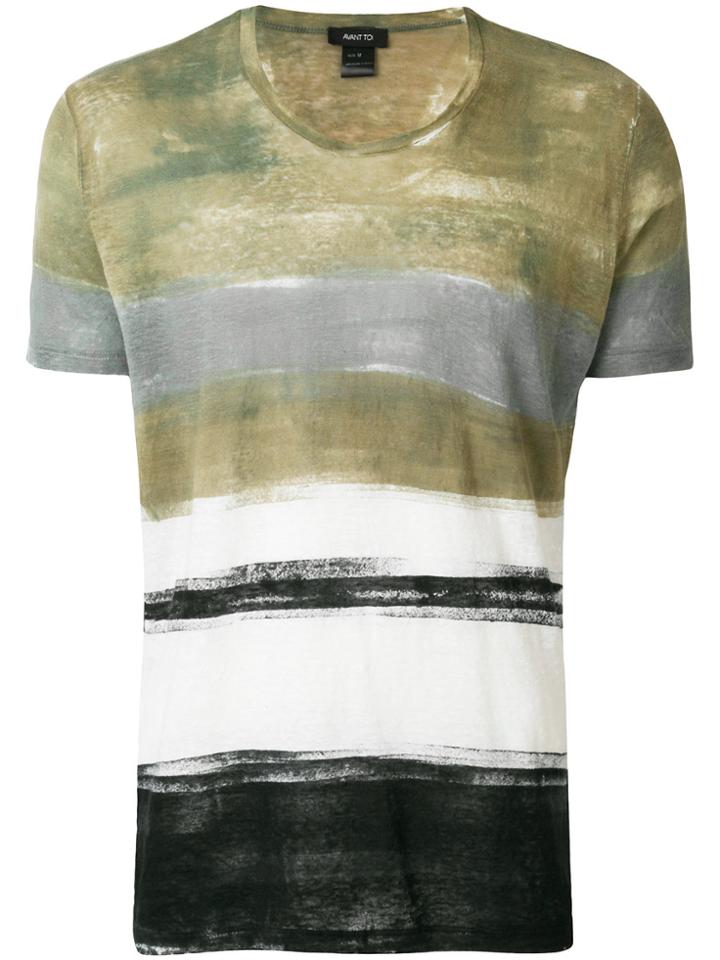 Avant Toi Stripe Short-sleeve T-shirt - Green