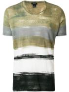 Avant Toi Stripe Short-sleeve T-shirt - Green