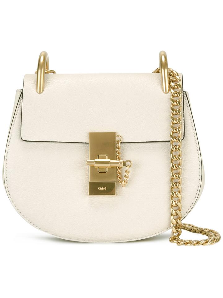 Chloé 'drew' Shoulder Bag, Women's, Nude/neutrals, Calf Leather/goat Skin/calf Suede