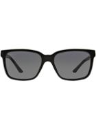 Versace Eyewear Square Cut Out Arm Sunglasses - Black