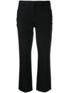 Theory Double-stretch Cropped Trousers - Black