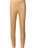 Ralph Lauren 'eleanora' Skinny Stretch Trousers, Women's, Size: 6, Nude/neutrals, Lamb Skin