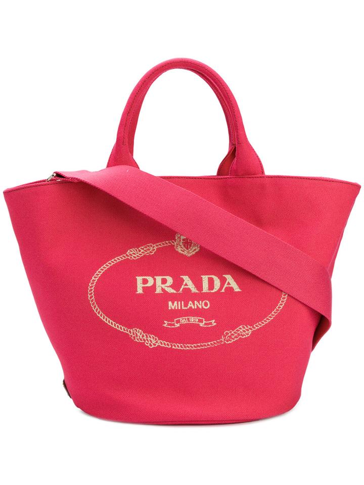 Prada Gardener Tote - Pink & Purple
