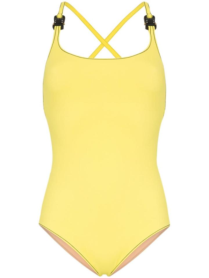 1017 Alyx 9sm Racerback Buckle Strap Swimsuit - Yellow