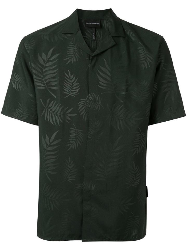 Emporio Armani Leaf Print Shirt - Green