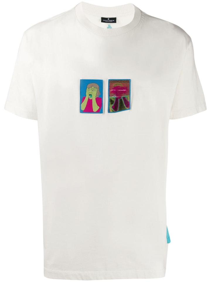 Marcelo Burlon County Of Milan Scream Patch T-shirt - Neutrals