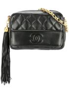 Chanel Pre-owned Quilted Cc Shoulder Bag - Black