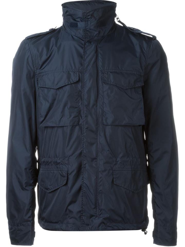 Aspesi 'minifield' Windbreaker Jacket, Men's, Size: Xl, Blue, Polyamide