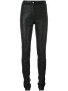 Ann Demeulemeester Super Skinny Trousers, Women's, Size: 38, Black, Leather/cotton/spandex/elastane/rayon