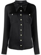 Balmain Plisse Style Shirt - Black