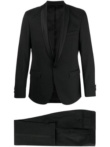 Karl Lagerfeld Fitted Single-breasted Suit - Black