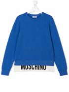 Moschino Kids Teen Layered Hem Sweatshirt - Blue