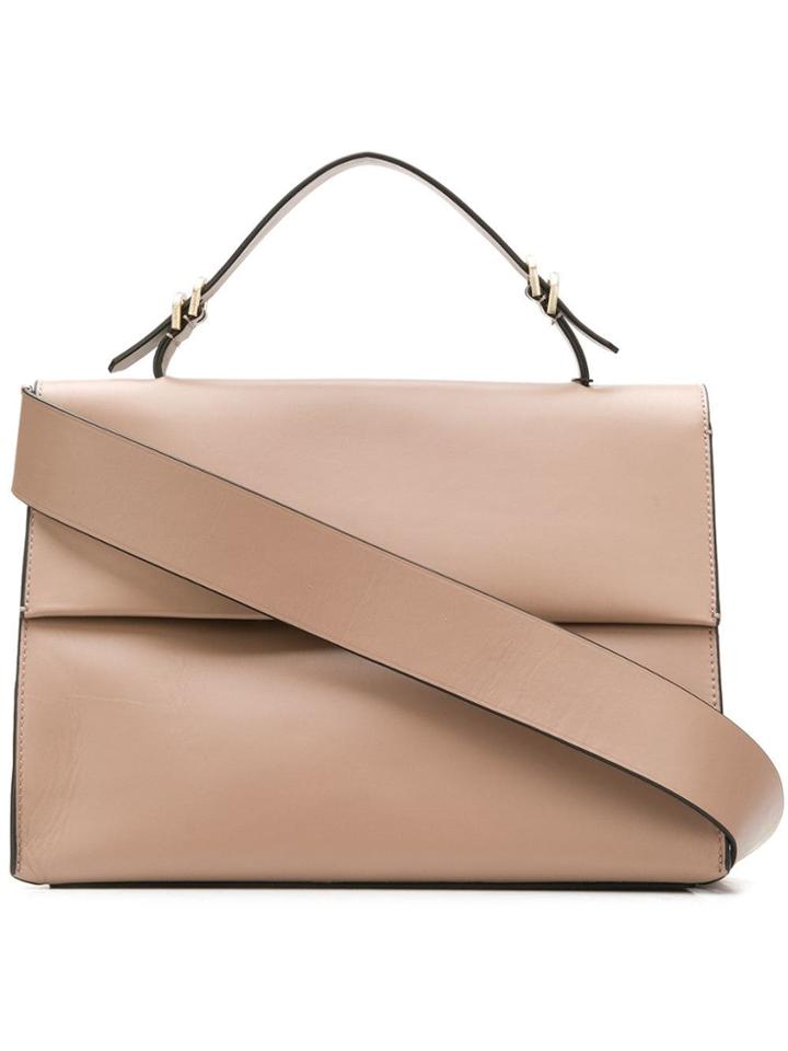 Calvin Klein Foldover Tote Bag - Neutrals