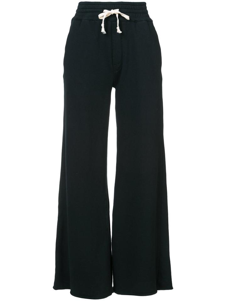 Mother Flared Track Pants - Black