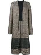 Haider Ackermann - Geometric Jacquard Coat - Women - Cotton/acrylic/polyamide/virgin Wool - 34, Black, Cotton/acrylic/polyamide/virgin Wool