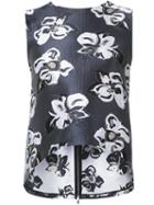 Adam Lippes Jacquard Floral Tank, Women's, Size: 0, Blue, Polyester