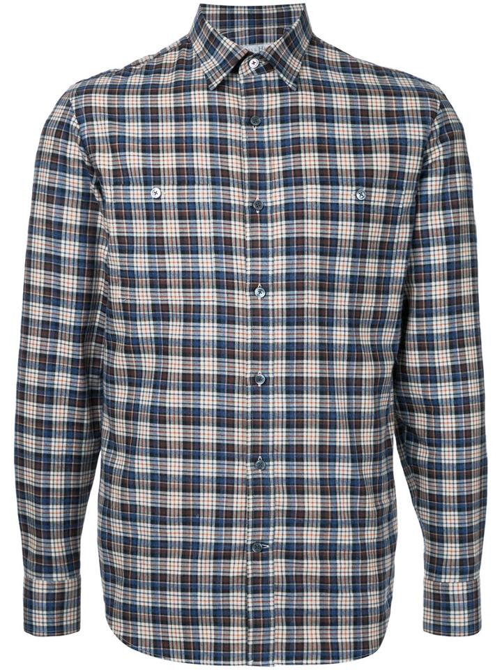 Gieves & Hawkes - Classic Plaid Shirt - Men - Cotton - M, Brown, Cotton