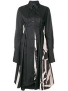 Jil Sander Navy Flared Shirt Dress - Black