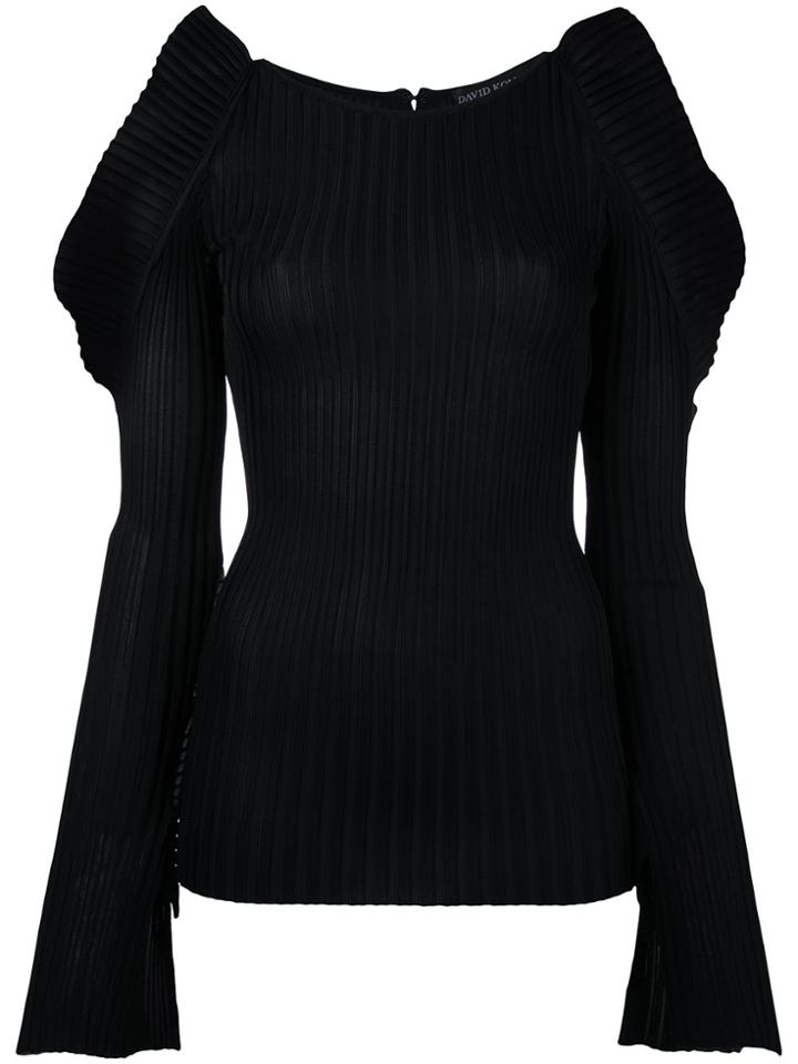 David Koma Round Neck Jumper - Black