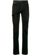 Balmain Distressed Slim Jeans - Black