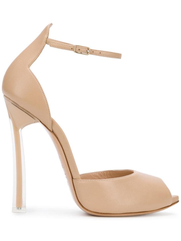 Casadei Peep Toe Sandals - Neutrals