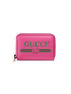 Gucci Gucci Print Leather Card Case - Pink & Purple