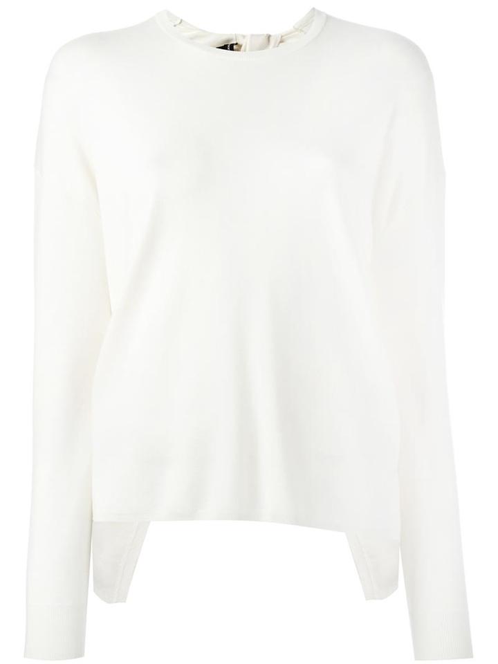 Theory 'twylina' Sweater, Women's, Size: Small, White, Merino