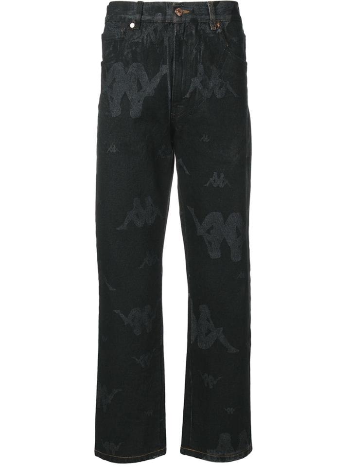 Kappa Barney Logo Print Jeans - Black
