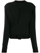 Unravel Project Pintuck Front Sweatshirt - Black