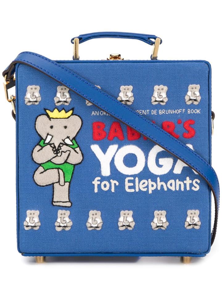 Olympia Le-tan Babar's Yoga For Elephants Bag - Blue