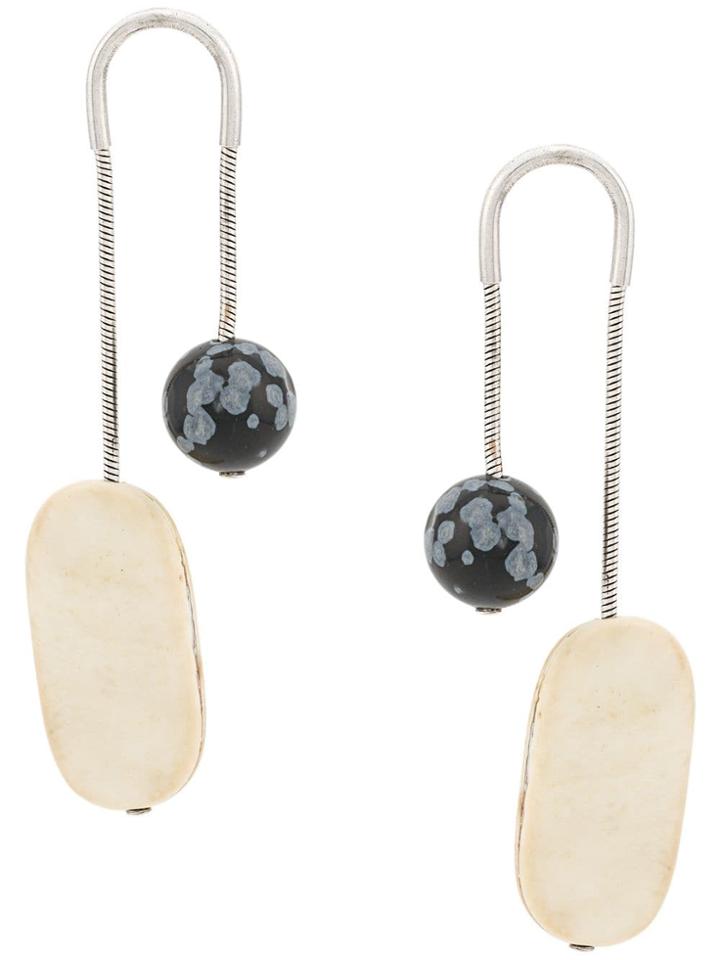 Isabel Marant Stone Drop Earrings - Silver