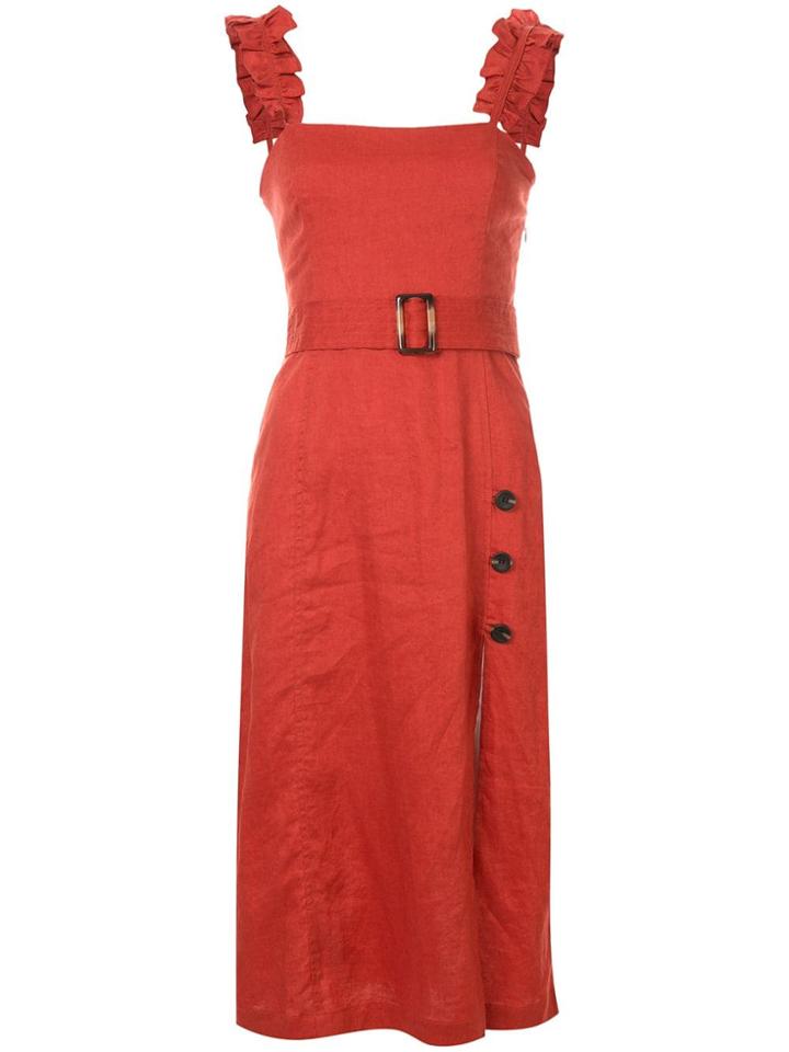 Suboo Belted Midi Dress - Orange