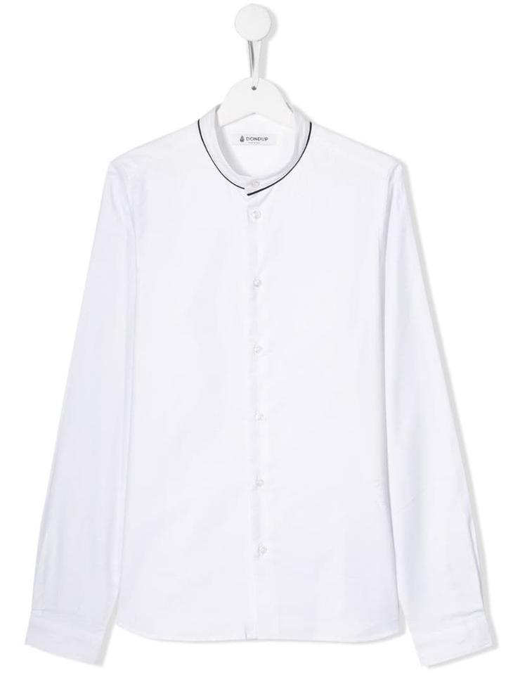 Dondup Kids Mandarin Collar Shirt - White
