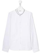 Dondup Kids Mandarin Collar Shirt - White