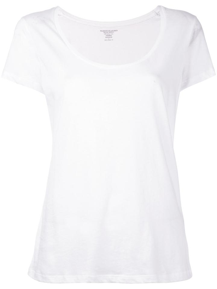 Majestic Filatures - Scoop Neck T-shirt - Women - Cotton - 2, White, Cotton