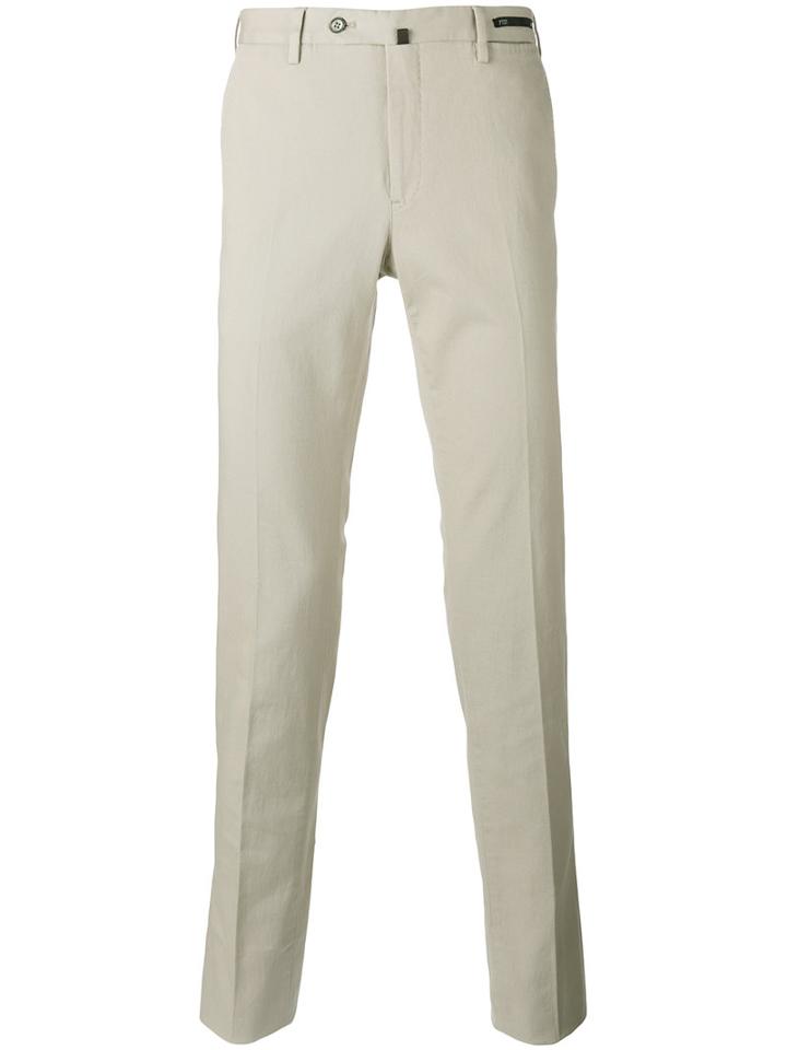 Pt01 - Slim-fit Chino Trousers - Men - Cotton/spandex/elastane - 48, Nude/neutrals, Cotton/spandex/elastane