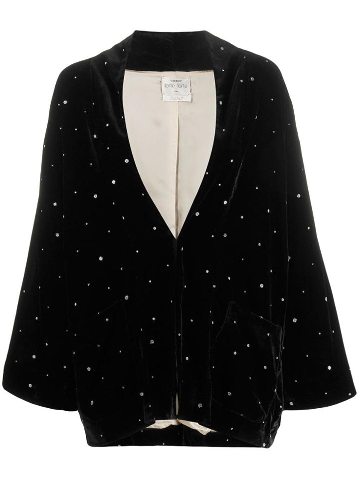 Forte Forte Crystal Embellished Jacket - Black