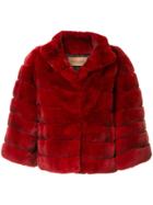 Yves Salomon Fur Jacket - Red