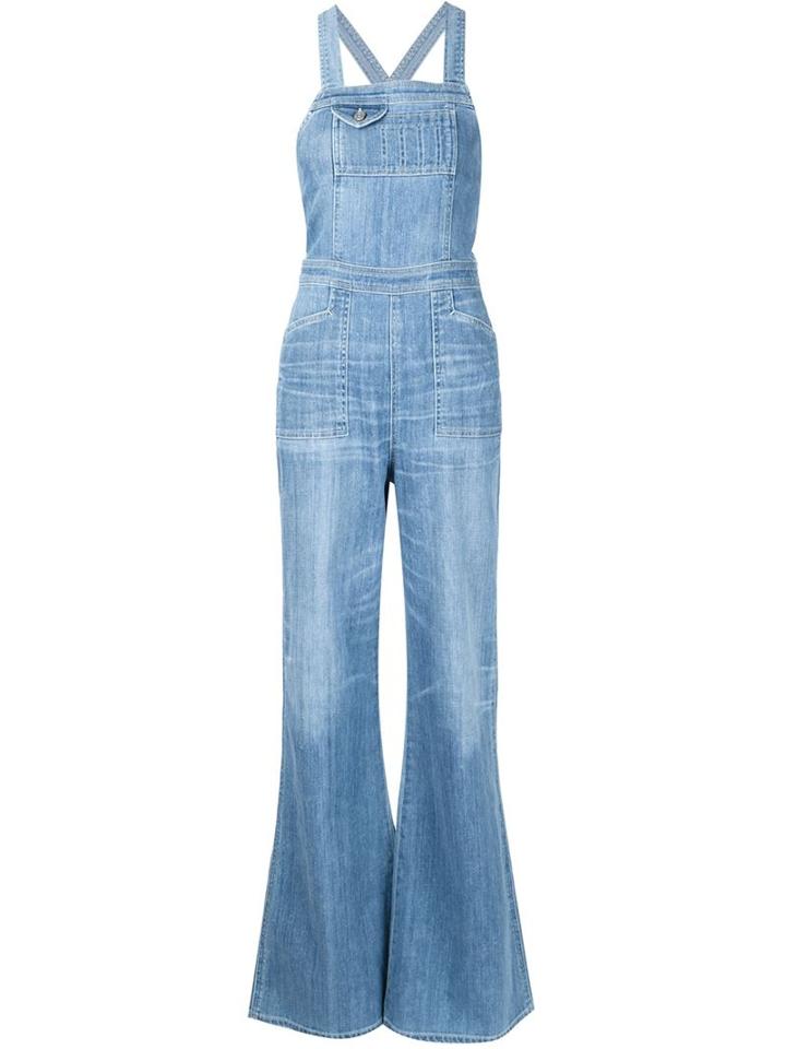 Citizens Of Humanity Flared Dungarees, Women's, Size: M, Blue, Cotton/spandex/elastane