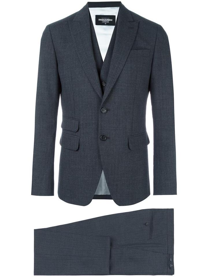 Dsquared2 London Three-piece Suit, Men's, Size: 52, Wool/cotton/polyester