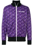 Palm Angels Storm Monogram Zipped Track Jacket - Pink & Purple