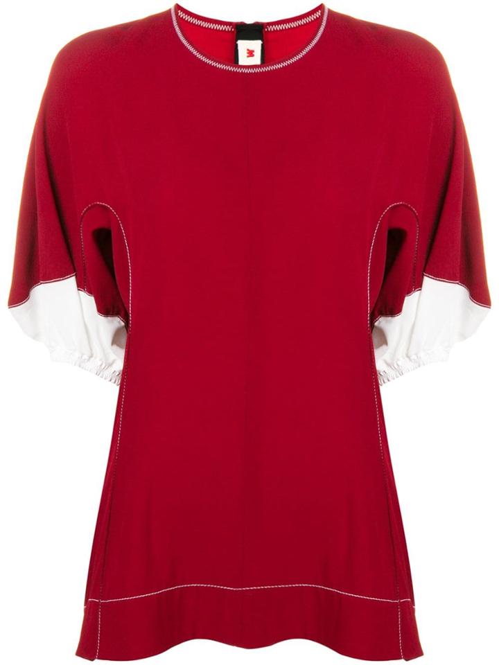 Marni Stitched Detail Blouse - Red