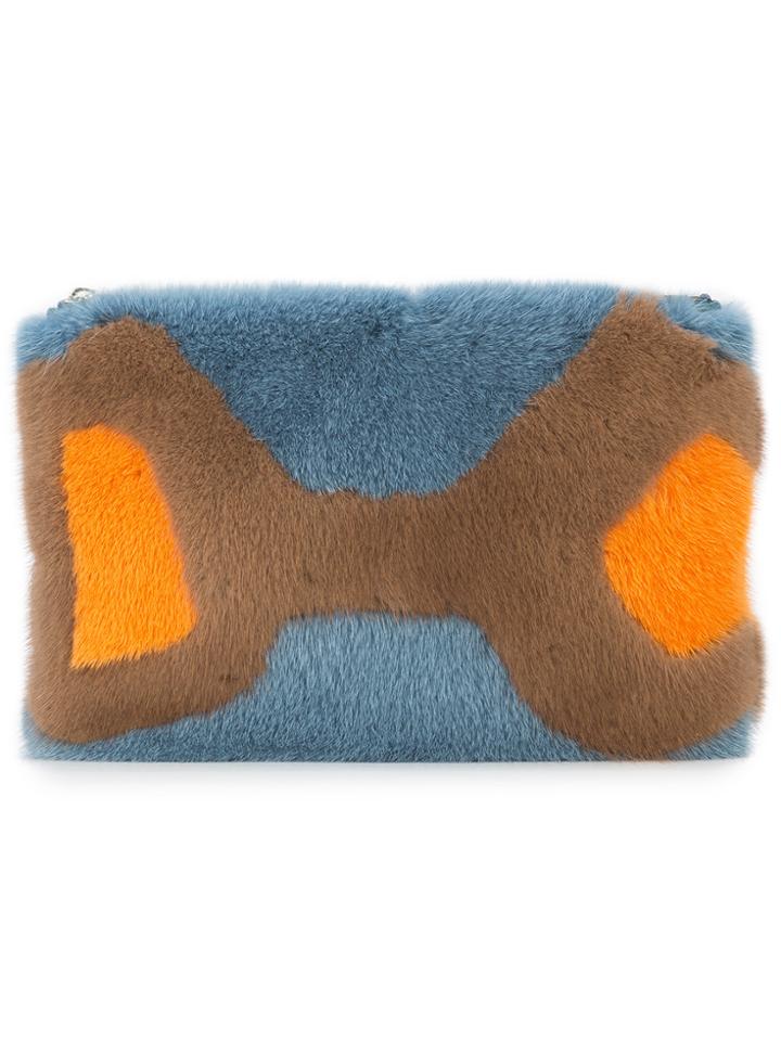 Valextra Zipped Clutch - Blue