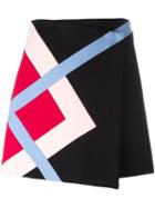 Msgm Argyle Insert Skirt, Women's, Size: 38, Black, Polyamide/viscose/wool