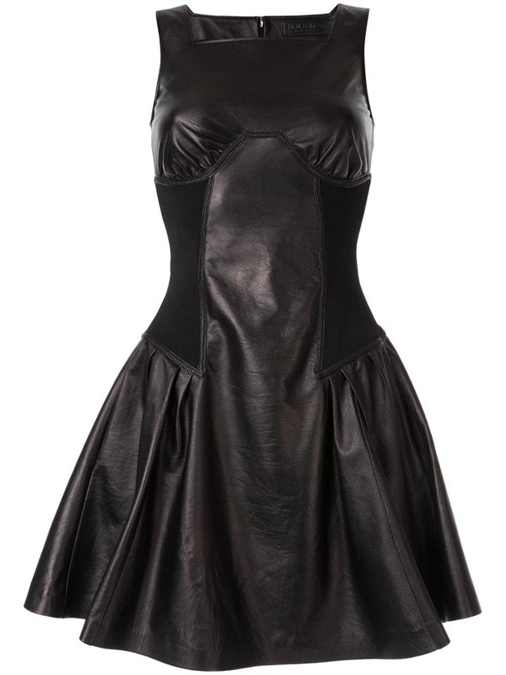 Neil Barrett Leather Mini Dress - Black