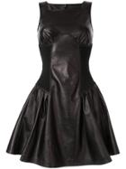 Neil Barrett Leather Mini Dress - Black