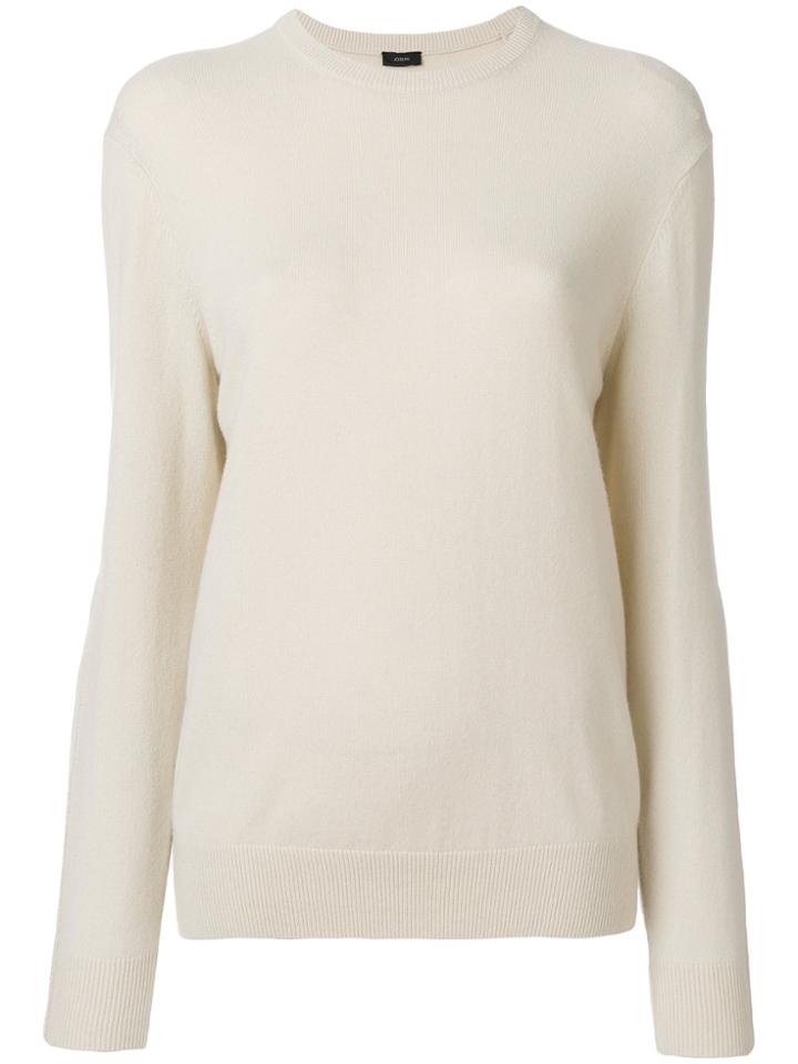 Joseph Crew Neck Sweater - White