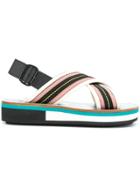 Marni Crossover Strap Sandals - Multicolour