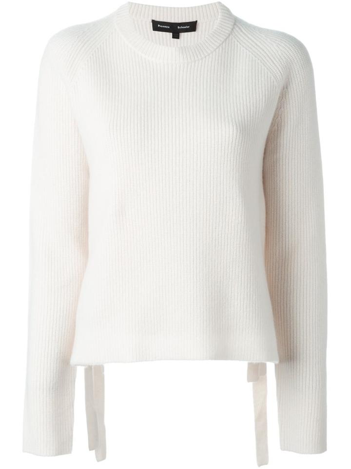 Proenza Schouler Side Tie Jumper, Women's, Size: Medium, Nude/neutrals, Cashmere/wool