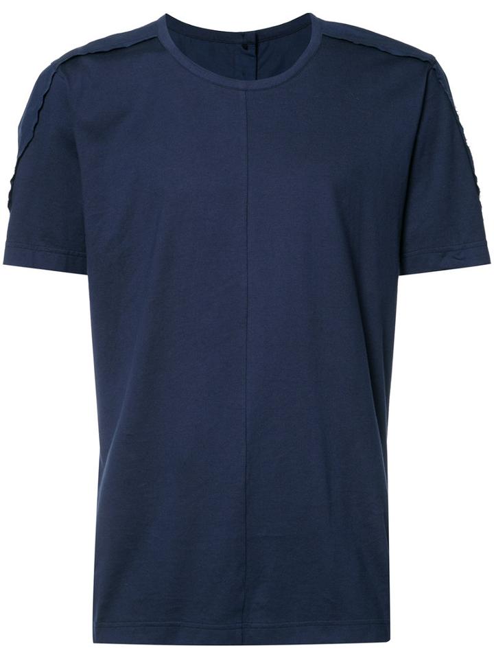 Ziggy Chen Panelled T-shirt, Men's, Size: 46, Blue, Cotton
